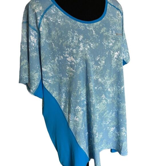 Columbia round neck patterned short sleeved top, size 2X - Picture 4 of 6